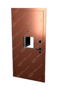 кассовая дверь с окошком и глазком