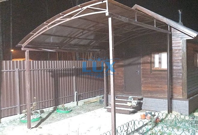 односкатный навес из поликарбоната, модель НП-27