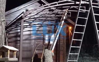 навес из поликарбоната НП-27, фото с реального места установки